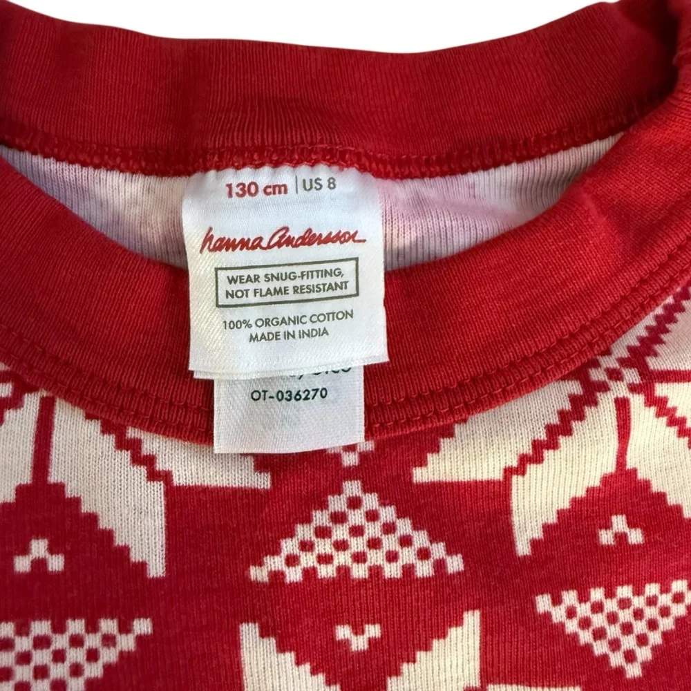 Hanna Andersson Snowflake Pajama Set Sz 8